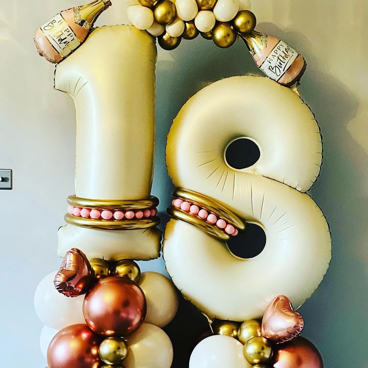 Cream-Rose-Gold-18th-birthday-number-column